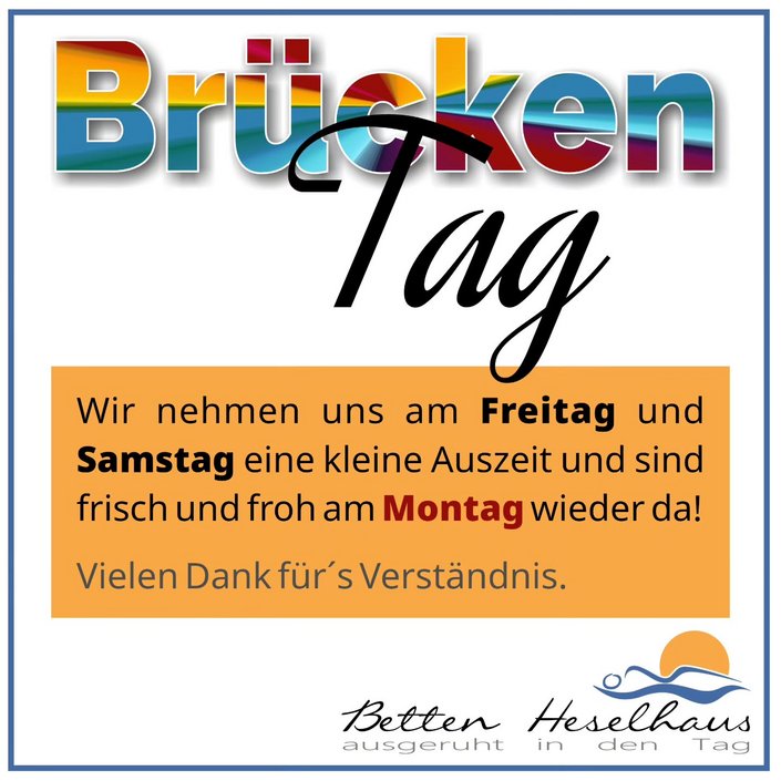 Wir sehen uns am Montag wieder...
Wünschen allen ein schönes langes Wochenende!! 👋